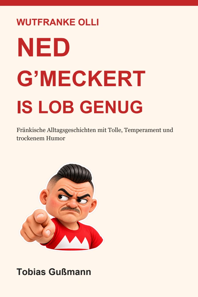 Cover: Wutfranke Olli – Ned g’meckert is Lob genug. Autor Tobias Gußmann.